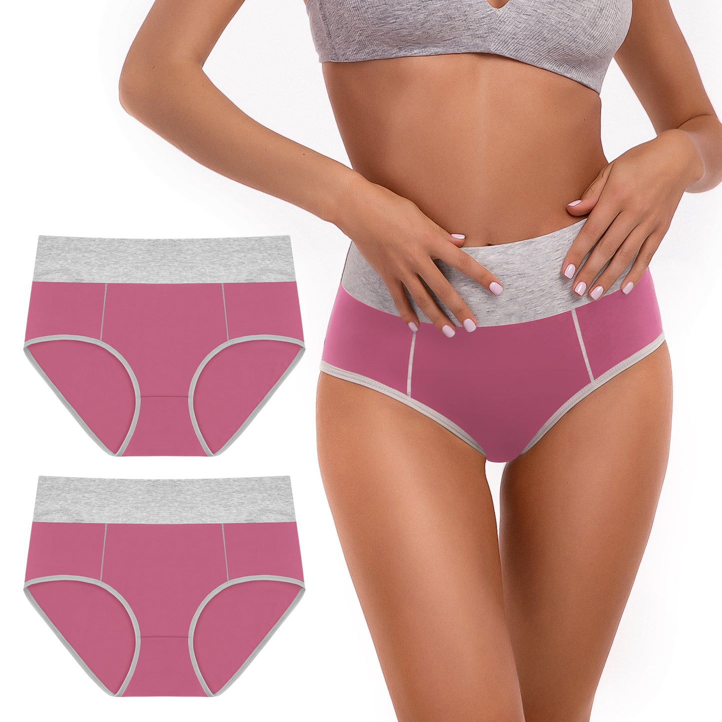 Sinophant Ladies Cotton Knickers High Waisted Knickers For Women