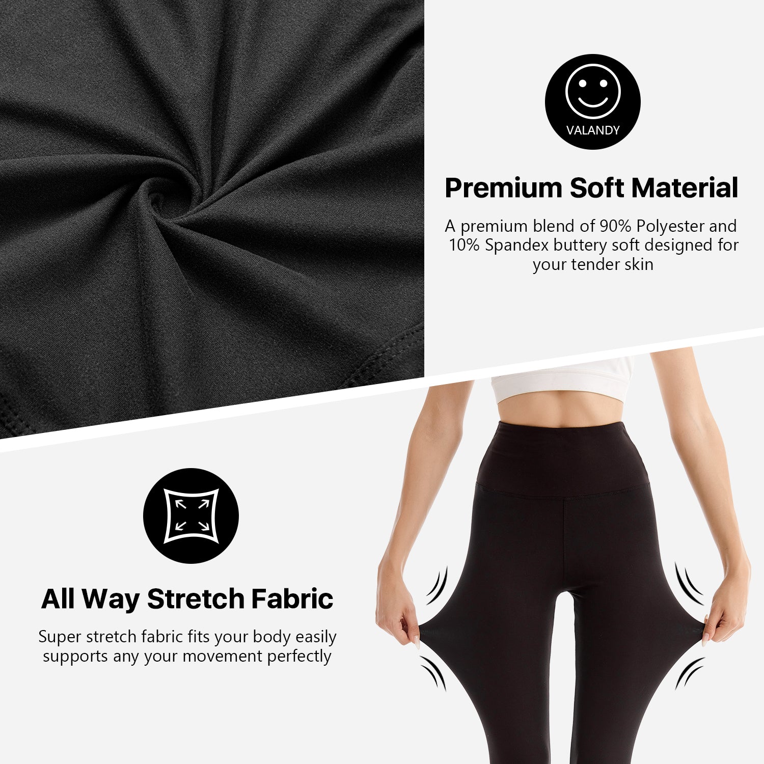 SINOPHANT High Waisted Leggings for Women, Buttery Soft Elastic Opaque  Tummy Control Leggings,Plus Size Workout Gym Yoga Stretchy Pants(Black1,One  Size)