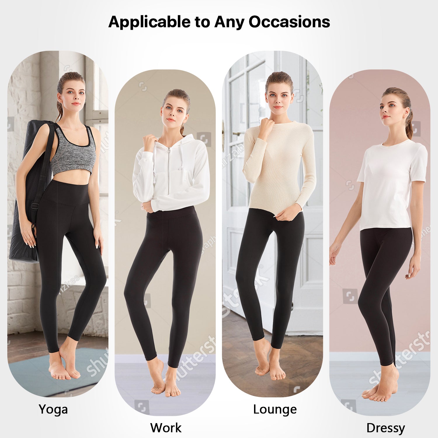 VALANDY Capri Leggings for Women High Waisted Yoga Workout Cropped