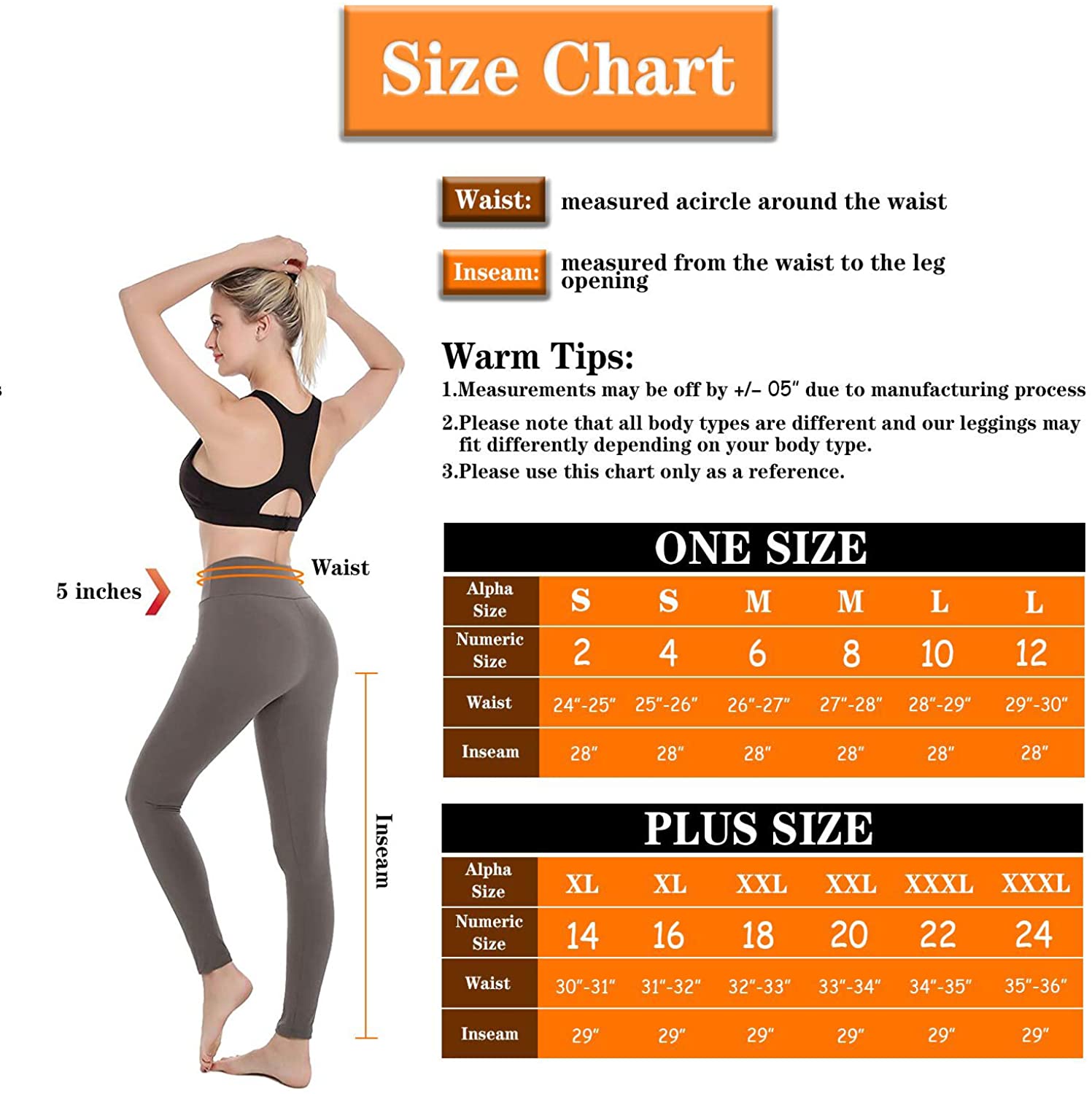 How to select Legging Size | Online shopping Size Guide |How to Select  Right Size Clothing on amazon - YouTube