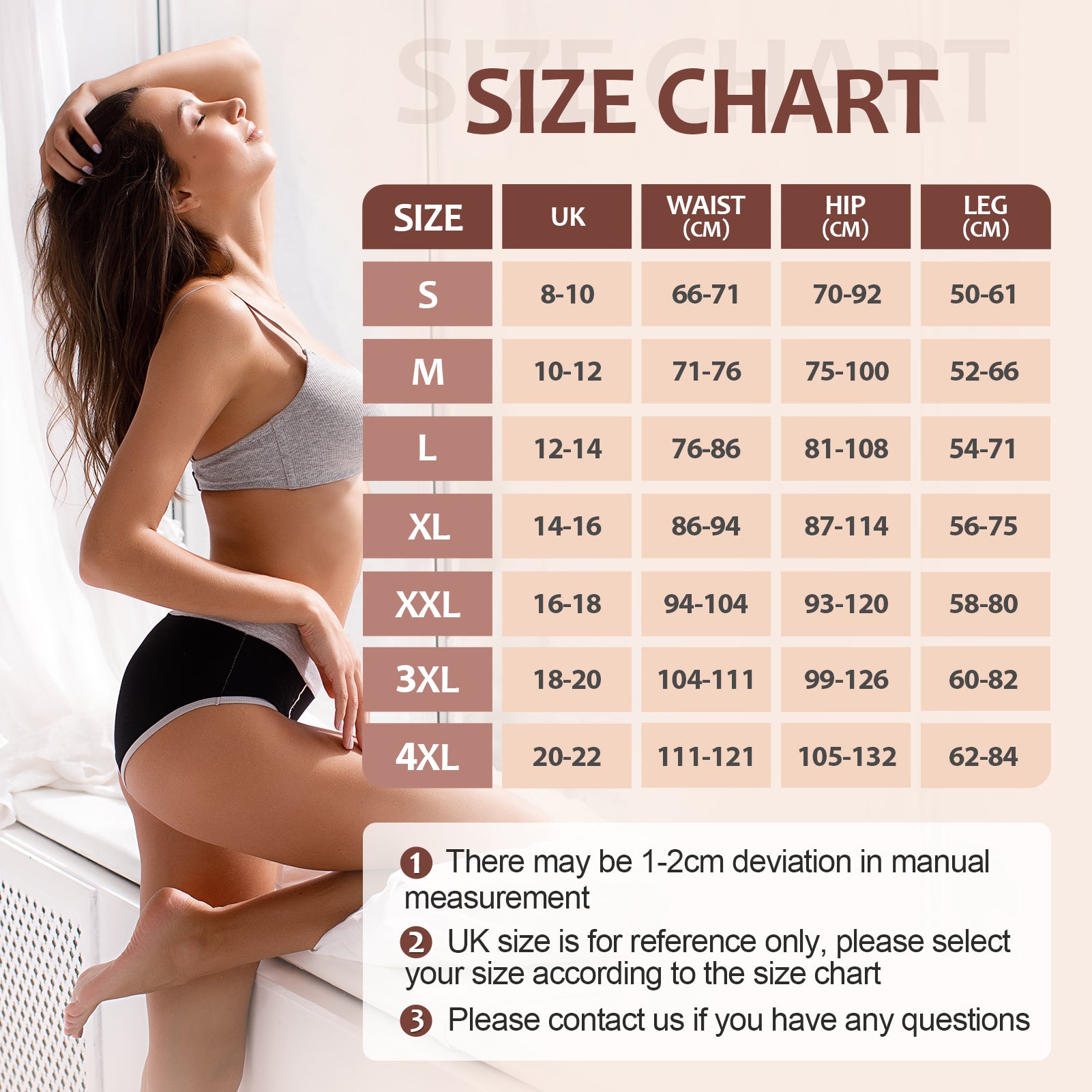 SINOPHANT High Waisted Underwear for Women, Stretchy Soft Breathable  Postpartum Cotton Panties for Ladies 6 Packs